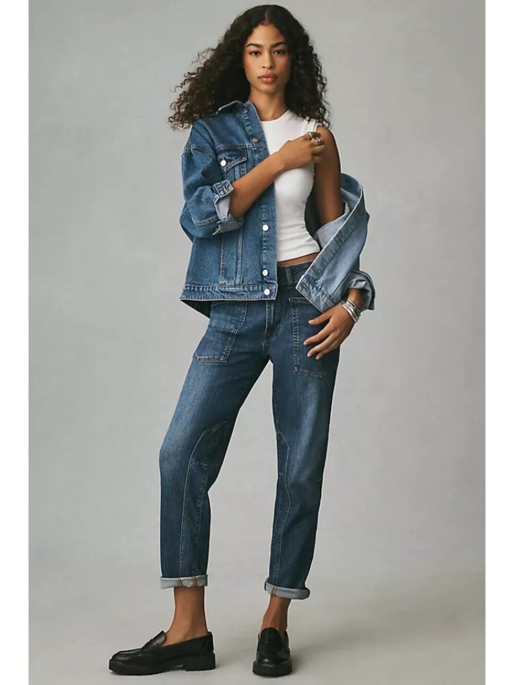 PILCRO ANTHROPOLOGIE wanderer jeans mid rise relaxed borocay blue 29 relaxed